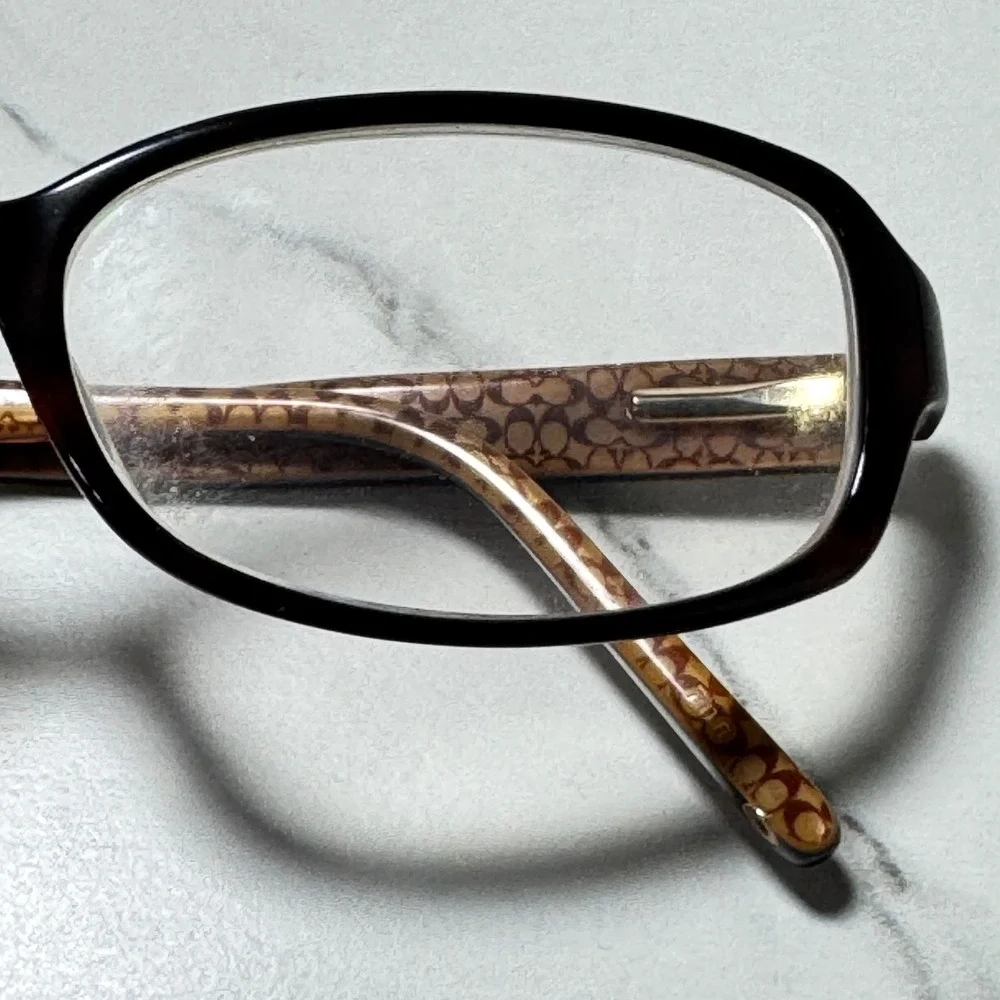 Coach Blossom 554 Tortoise Shell Eyeglass Frames Signature C Pattern 135mm